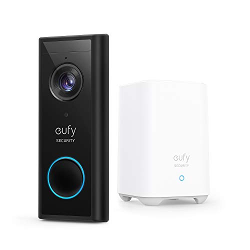 eufy Security, Wireless Video Doorbell (Battery-Powered) with 2K HD, Doorbell Camera, No Monthly 
